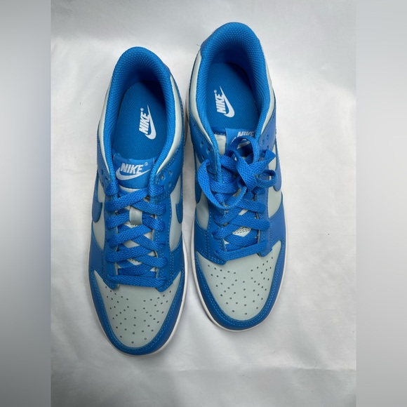 Sz 6.5 Youth girls NIKE DUNK LOW GS LIGHT SILVER / LIGHT BLUE - SAIL sneakers - Picture 8 of 15